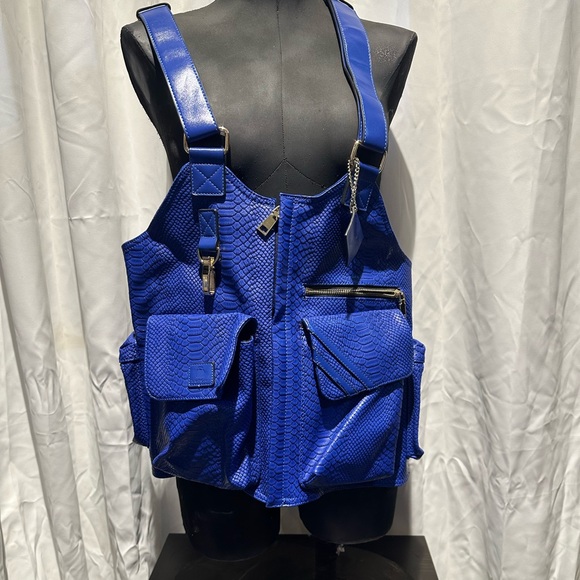 Tote & Carry Other - TACTICAL LEATHER VEST IN ROYAL BLUE